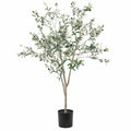 Albero di Ulivo Artificiale 150 cm Verde e Nero