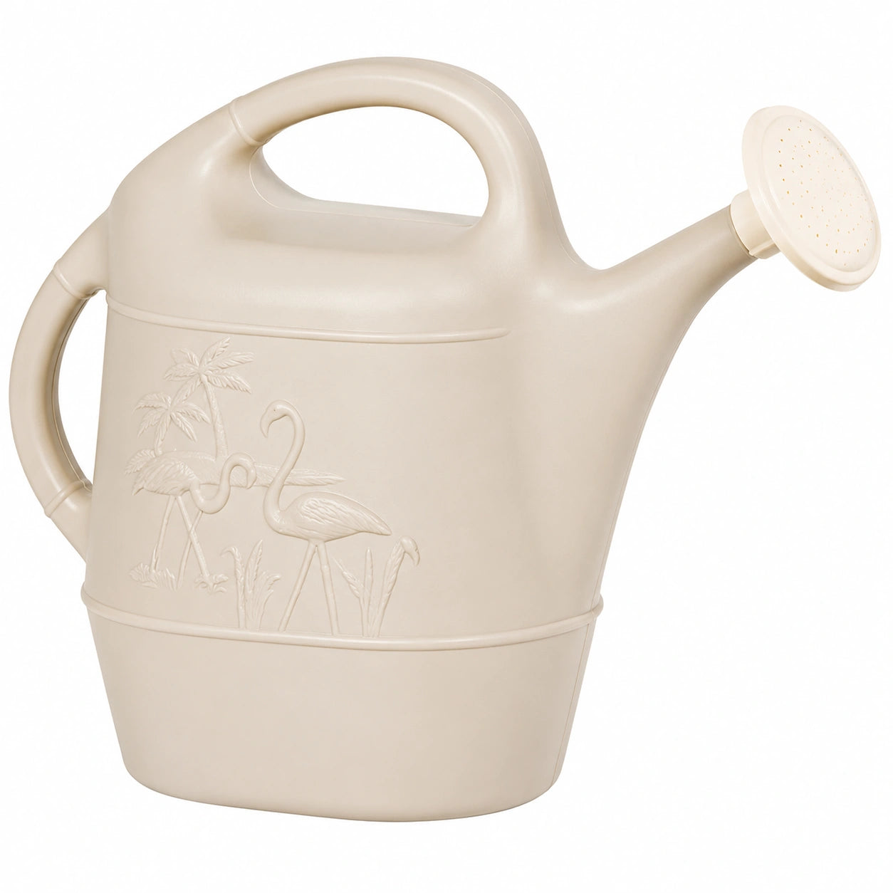 Annaffiatoio Decorato 8L con Design Fenicottero Beige