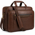 Mallette pour Ordinateur Portable en Marron avec Bandoulière Réglable