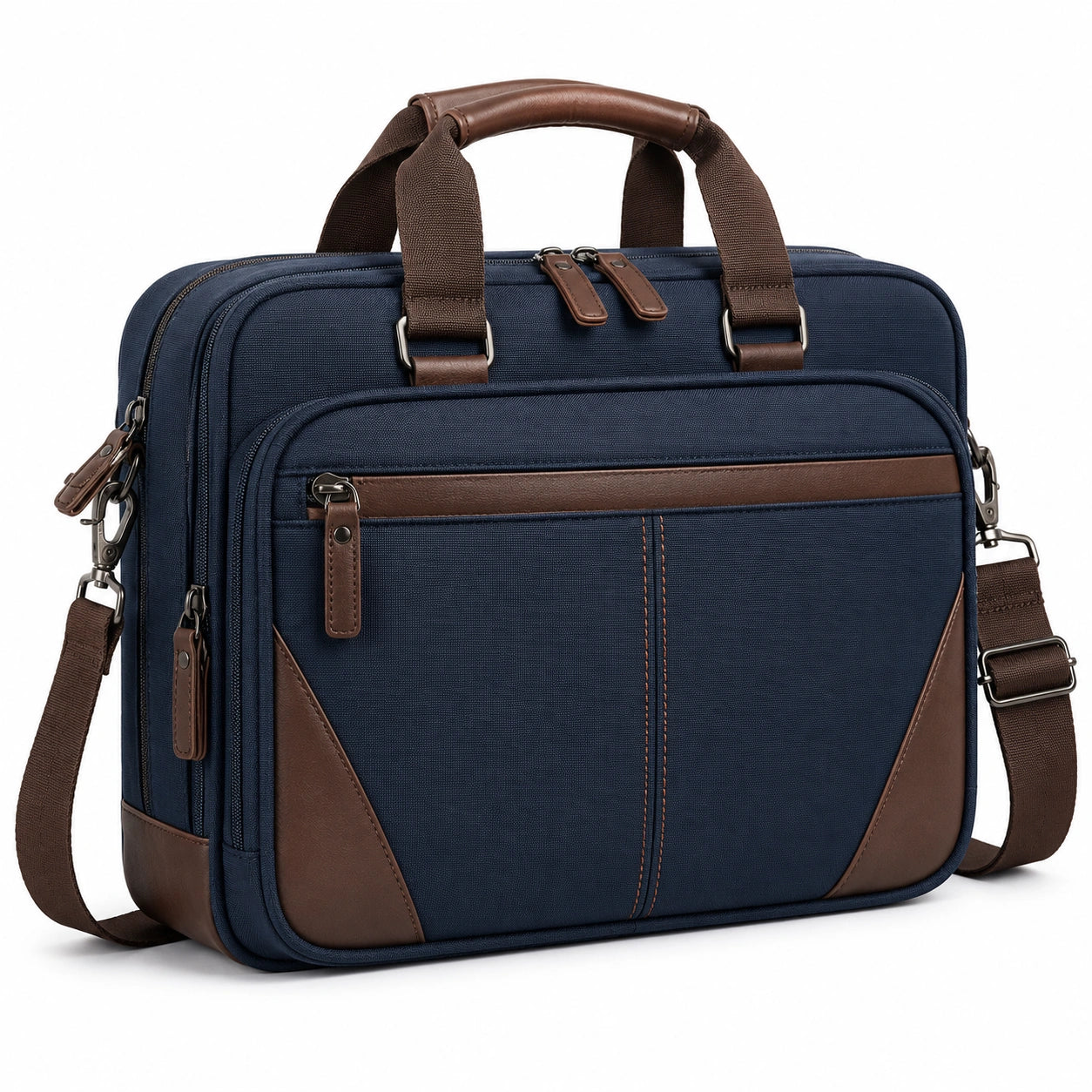 Sacoche professionnelle pour ordinateur portable 15 pouces Bleu et Marron