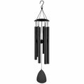 Campanello eolico in metallo nero per esterni 76 cm