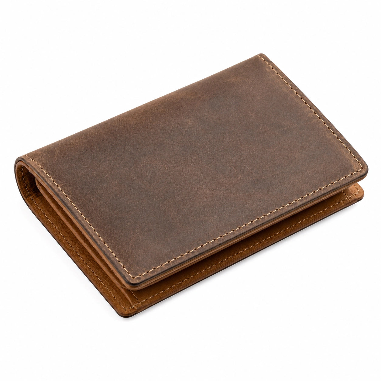 Portefeuille classique marron compact et pratique