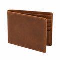 Portefeuille classique pour homme en cuir marron
