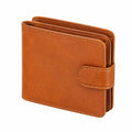 Portefeuille Classique pour Homme Brun avec Fermeture à Pression