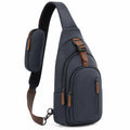 Sac à Bandoulière Ergonomique Bleu avec Pochette Détachable