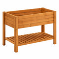 Fioriera Rialzata per Esterni in Legno Naturale 90x40x80 cm