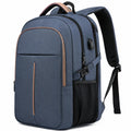 Sac à dos moderne pour ordinateur portable avec port USB, Bleu