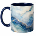 Tazza in Ceramica Design Astratto 300ml Blu/Oro