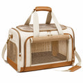 Sac de transport aéré pour animaux Beige et Marron